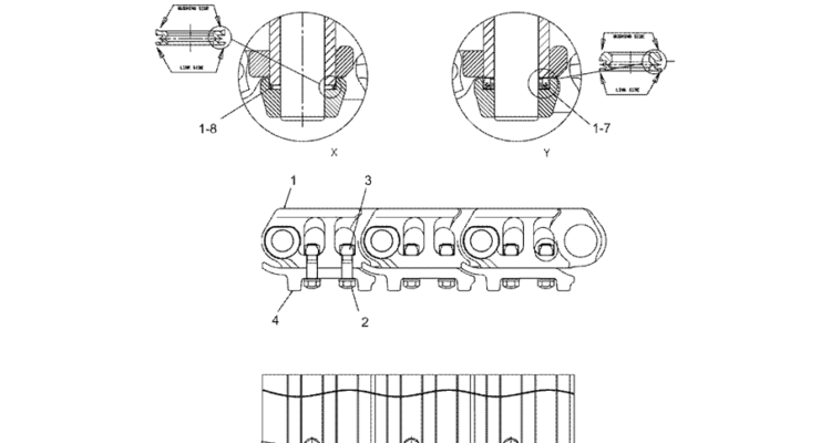6.012(00) SHOE ASSEMBLY (H & W) 700MM DOUBLE GROUSER LC60DU0010F2-SK350-8 Kobelco Excavator Parts Number Electronic Catalog EPC Manuals