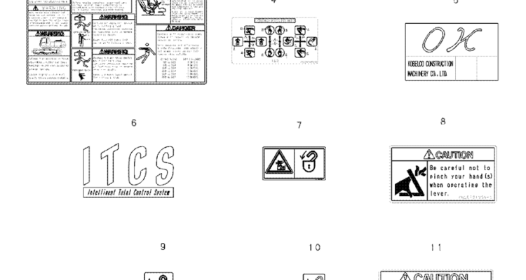 7.010(00) NAME PLATE - CAB, LABELS YN22T00341F1-SK350-8 Kobelco Excavator Parts Number Electronic Catalog EPC Manuals