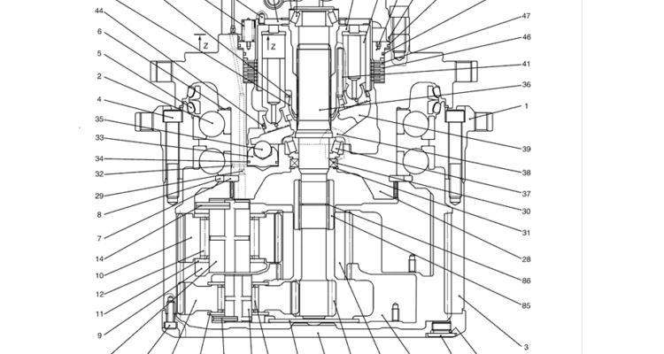 8.012(00) MOTOR ASSY, PROPELLING LC15V00023F1 (HC370) PAGE 1 OF 2-SK350-8 Kobelco Excavator Parts Number Electronic Catalog EPC Manuals