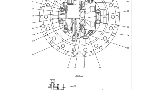8.013(00) MOTOR ASSY, PROPELLING LC15V00023F1 (HC370) PAGE 2 OF 2-SK350-8 Kobelco Excavator Parts Number Electronic Catalog EPC Manuals