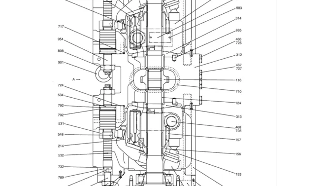 8.015(00) PUMP ASSY LC10V00020F1 (HC405) PAGE 1 OF 2-SK350-8 Kobelco Excavator Parts Number Electronic Catalog EPC Manuals