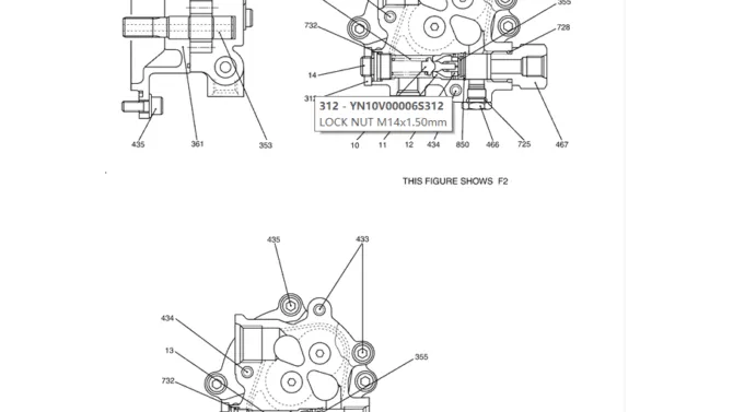 8.019(00) PUMP ASSY, GEAR YN22V00014F1-FB (HC420)-SK350-8 Kobelco Excavator Parts Number Electronic Catalog EPC Manuals
