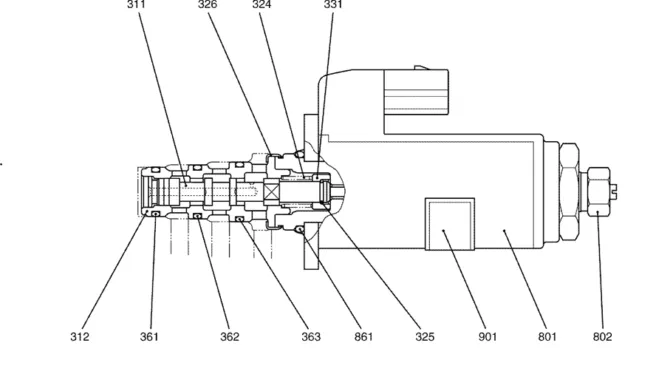 8.026(00) VALVE ASSY, SOLENOID YN35V00049F1 (HC852)-SK350-8 Kobelco Excavator Parts Number Electronic Catalog EPC Manuals