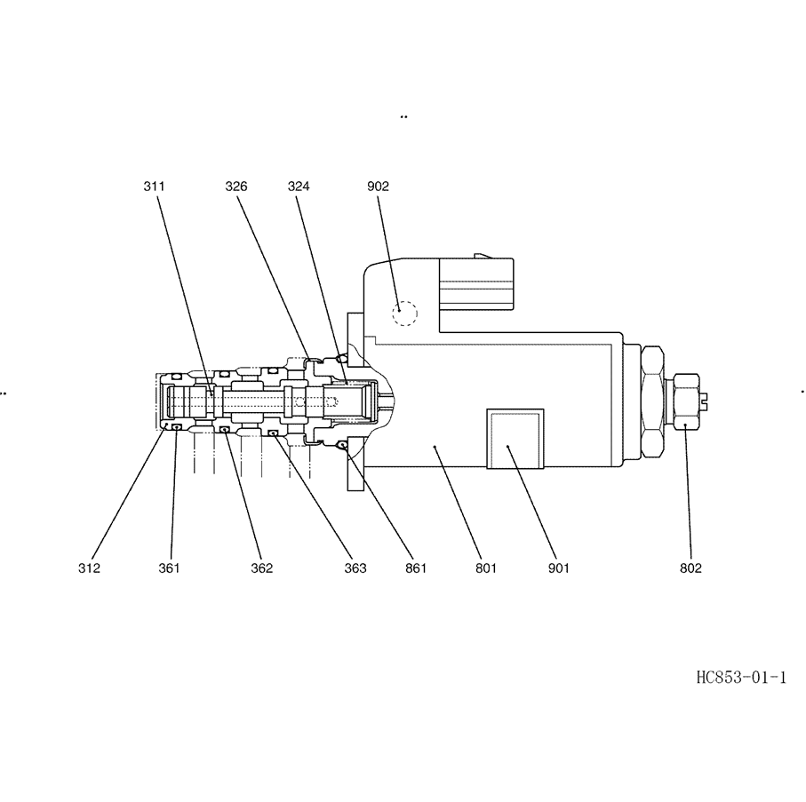 8.027(00) VALVE ASSY, SOLENOID YN35V00050F1 (HC853)-SK350-8 Kobelco Excavator Parts Number Electronic Catalog EPC Manuals