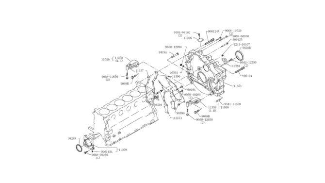 9.005(00) TIMING GEAR COVER & FLY WHEEL HOUSING 11-10 (HINO ENGINE TYPE J08ETM-KSDA)-SK350-8 Kobelco Excavator Parts Number Electronic Catalog EPC Manuals