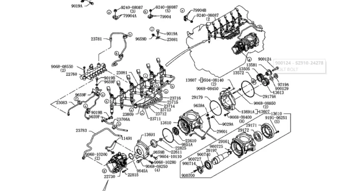 9.014(01) FUEL SYSTEM 15-00 (HINO ENGINE TYPE J08ETM-KSDA)-SK350-8 Kobelco Excavator Parts Number Electronic Catalog EPC Manuals