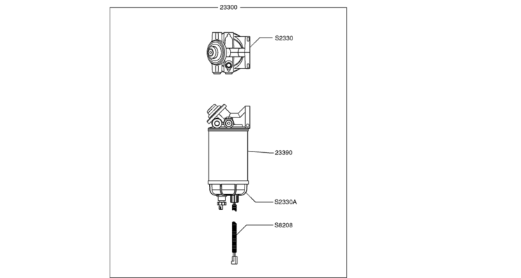 9.015(00) FUEL FILTER 15-54 (HINO ENGINE TYPE J08ETM-KSDA)-SK350-8 Kobelco Excavator Parts Number Electronic Catalog EPC Manuals