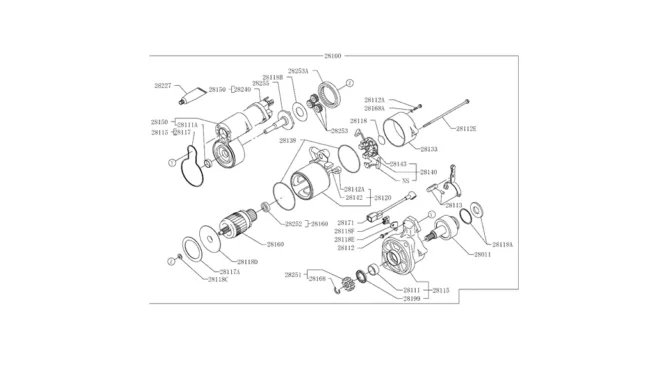 9.023(00) STARTER MOTOR 19-05 (HINO ENGINE TYPE J08ETM-KSDA)-SK350-8 Kobelco Excavator Parts Number Electronic Catalog EPC Manuals