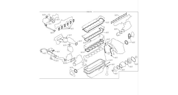 9.024(00) GASKET KIT, ENGINE OVERHAUL 19-91 (HINO ENGINE TYPE J08ETM-KSDA)-SK350-8 Kobelco Excavator Parts Number Electronic Catalog EPC Manuals