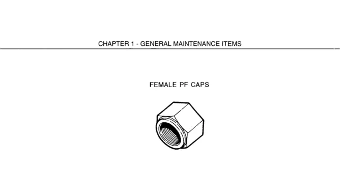 00-005 HYDRAULIC SERVICE COMPONENTS FITTINGS--FEMALE PF CAPS