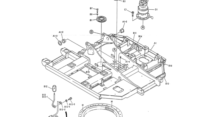 01-001 FRAME ASSY, UPP-Kobelco SK120LC-5 SK120-V SK120LC-3 Excavator Parts Number Electronic Catalog EPC Manuals