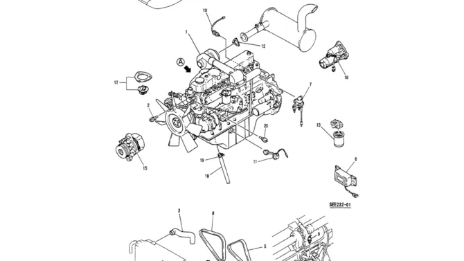 01-004 ENGINE ASSY-Kobelco SK200-3 SK200LC-5 SK200 Excavator Parts Number Electronic Catalog EPC Manuals