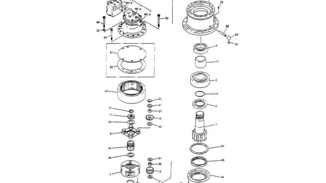 01-005 MOTOR ASSY, SWING-Kobelco SK220LC-3 SK250LC SK220-3 Excavator Parts Number Electronic Catalog EPC Manuals
