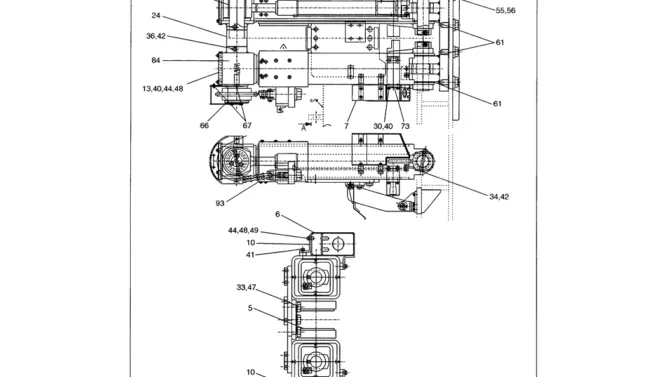 01-005(01) COUNTERWEIGHT REMOVAL SYSTEM, (LS61C00001F3)-Kobelco SK480LC-6E SK480-6S SK480LC-6 SK450-6 Excavator Parts Number Electronic Catalog EPC Manuals