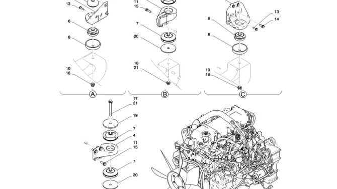 01-005(02)ENGINE INSTALL-SK235SR-2 SK235SRLC-2 SK235SR Kobelco Excavator Parts Number Electronic Catalog EPC Manuals