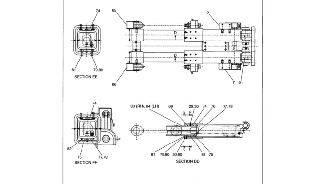 01-005(03) COUNTERWEIGHT REMOVAL SYSTEM, (LS61C00001F3)-Kobelco SK480LC-6E SK480-6S SK480LC-6 SK450-6 Excavator Parts Number Electronic Catalog EPC Manuals