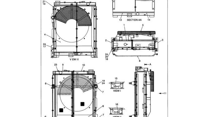 01-007 RADIATOR ASSEMBLY-SK330LC-6E SK330-6E SK350LC-6E Kobelco Excavator Parts Number Electronic Catalog EPC Manuals