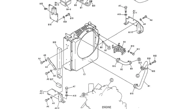 01-007 RADIATOR INSTAL-Kobelco SK120LC-5 SK120-V SK120LC-3 Excavator Parts Number Electronic Catalog EPC Manuals