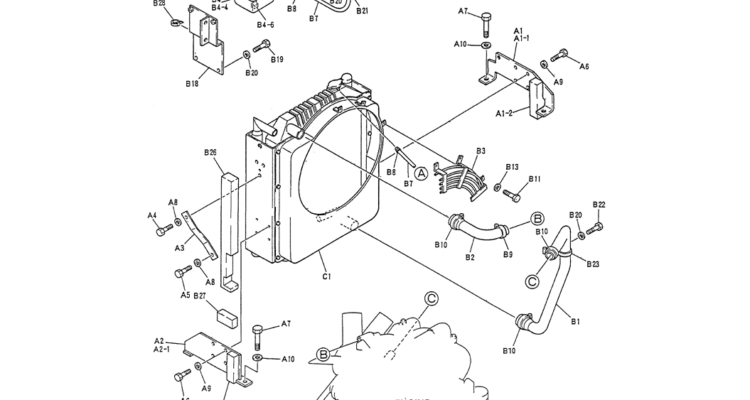 01-007 RADIATOR INSTAL-Kobelco SK120LC-5 SK120-V SK120LC-3 Excavator Parts Number Electronic Catalog EPC Manuals