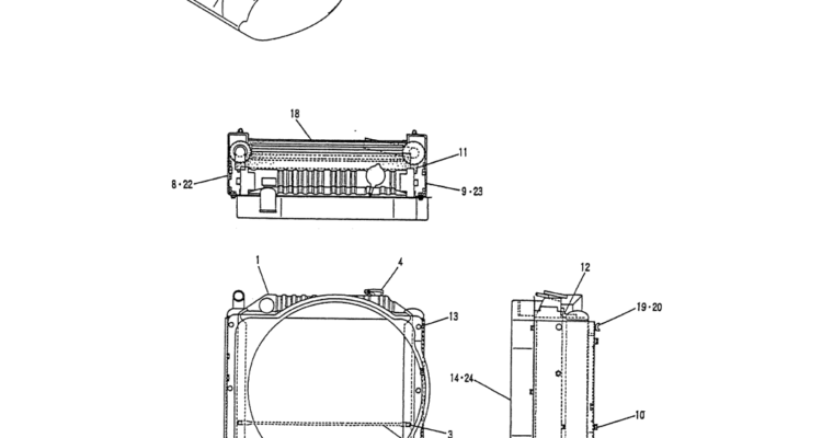 01-008 RADIATOR ASSY-Kobelco SK120LC-5 SK120-V SK120LC-3 Excavator Parts Number Electronic Catalog EPC Manuals