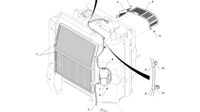 01-008(01)RADIATOR GROUP-SK235SR-2 SK235SRLC-2 SK235SR Kobelco Excavator Parts Number Electronic Catalog EPC Manuals