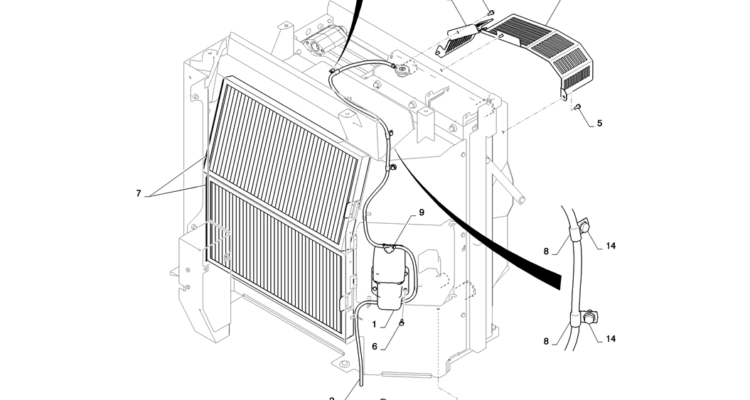 01-008(01)RADIATOR GROUP-SK235SR-2 SK235SRLC-2 SK235SR Kobelco Excavator Parts Number Electronic Catalog EPC Manuals