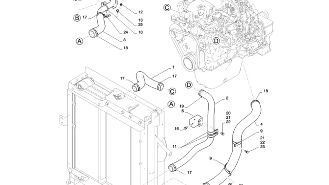 01-008(02)RADIATOR GROUP-SK235SR-2 SK235SRLC-2 SK235SR Kobelco Excavator Parts Number Electronic Catalog EPC Manuals