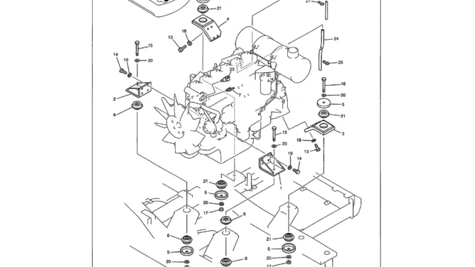 01-009 ENGINE MOUNTING-Kobelco SK480LC-6E SK480-6S SK480LC-6 SK450-6 Excavator Parts Number Electronic Catalog EPC Manuals