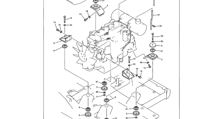 01-009 ENGINE MOUNTING-Kobelco SK480LC-6E SK480-6S SK480LC-6 SK450-6 Excavator Parts Number Electronic Catalog EPC Manuals