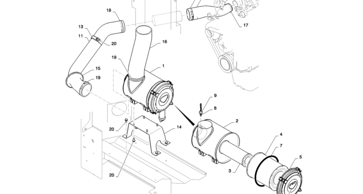 01-010(00)AIR CLEANER ASSY-SK235SR-2 SK235SRLC-2 SK235SR Kobelco Excavator Parts Number Electronic Catalog EPC Manuals