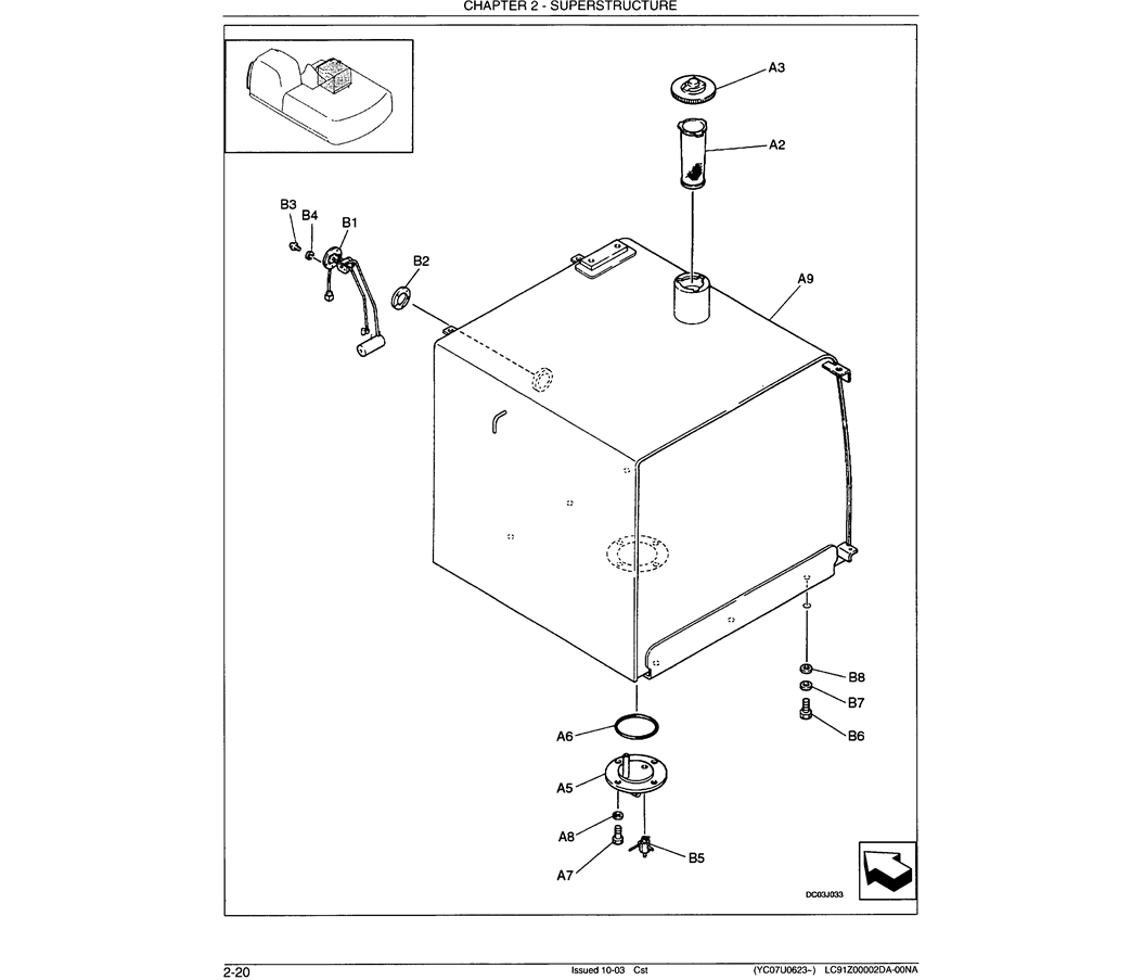 01-011 FUEL TANK ASSEMBLY P/N LC20P00020F1-SK330LC-6E SK330-6E SK350LC-6E Kobelco Excavator Parts Number Electronic Catalog EPC Manuals