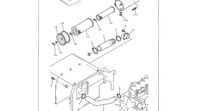 01-013 AIR CLEANER ASSEMBLY-Kobelco SK480LC-6E SK480-6S SK480LC-6 SK450-6 Excavator Parts Number Electronic Catalog EPC Manuals