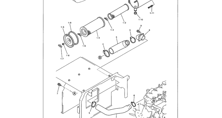 01-013 AIR CLEANER ASSEMBLY-Kobelco SK480LC-6E SK480-6S SK480LC-6 SK450-6 Excavator Parts Number Electronic Catalog EPC Manuals