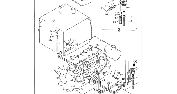 01-015 FUEL LINES MODELS WITHOUT COUNTERWEIGHT REMOVER-Kobelco SK480LC-6E SK480-6S SK480LC-6 SK450-6 Excavator Parts Number Electronic Catalog EPC Manuals