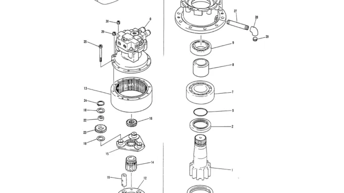01-018 MOTOR ASSY, SWING-Kobelco SK120LC-5 SK120-V SK120LC-3 Excavator Parts Number Electronic Catalog EPC Manuals