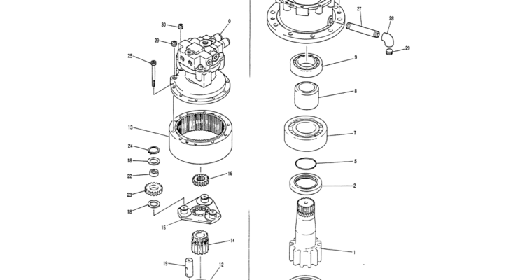 01-018 MOTOR ASSY, SWING-Kobelco SK120LC-5 SK120-V SK120LC-3 Excavator Parts Number Electronic Catalog EPC Manuals
