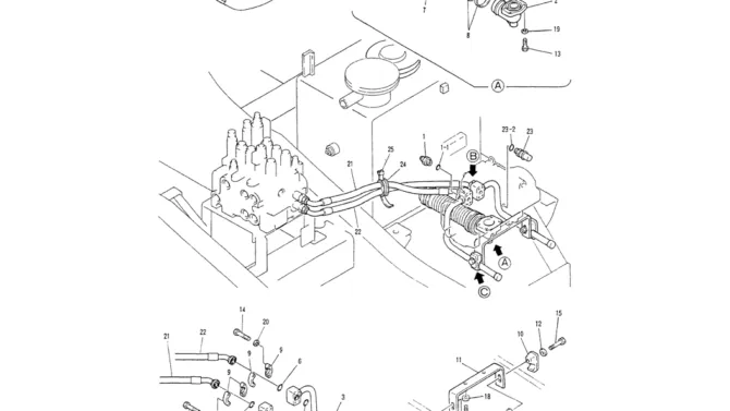 01-019 HYDR LINES, UPP (SUCTION, DELIVERY)-Kobelco SK200-3 SK200LC-5 SK200 Excavator Parts Number Electronic Catalog EPC Manuals