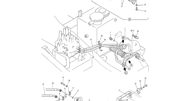 01-019 HYDR LINES, UPP (SUCTION, DELIVERY)-Kobelco SK200-3 SK200LC-5 SK200 Excavator Parts Number Electronic Catalog EPC Manuals