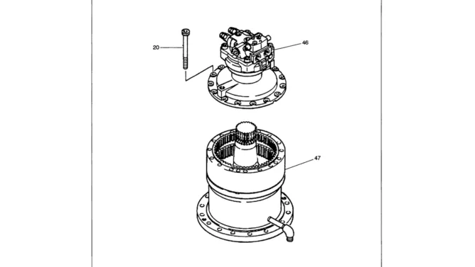 01-020 SWING REDUCTION ASSEMBLY-SK330LC-6E SK330-6E SK350LC-6E Kobelco Excavator Parts Number Electronic Catalog EPC Manuals
