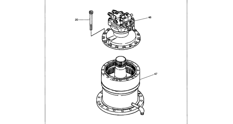 01-020 SWING REDUCTION ASSEMBLY-SK330LC-6E SK330-6E SK350LC-6E Kobelco Excavator Parts Number Electronic Catalog EPC Manuals
