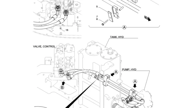 01-020(01)HYD LINES, PUMP-SK235SR-2 SK235SRLC-2 SK235SR Kobelco Excavator Parts Number Electronic Catalog EPC Manuals
