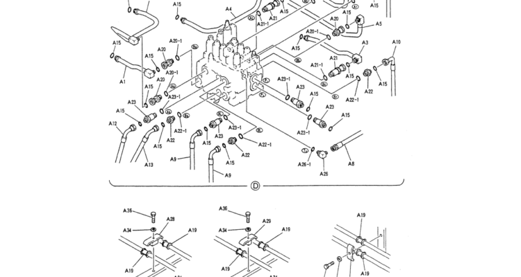 01-020(02) HYDR LINES, UPPER (MAIN)-Kobelco SK200-3 SK200LC-5 SK200 Excavator Parts Number Electronic Catalog EPC Manuals
