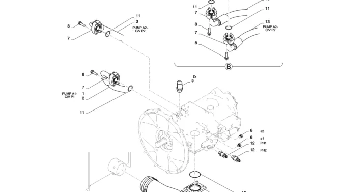 01-020(02)HYD LINES, PUMP-SK235SR-2 SK235SRLC-2 SK235SR Kobelco Excavator Parts Number Electronic Catalog EPC Manuals