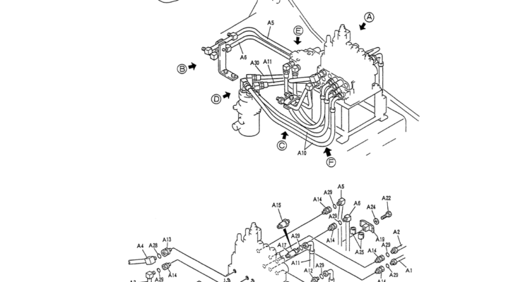 01-021(01) HYD LINES, UPP (MAIN)-Kobelco SK120LC-5 SK120-V SK120LC-3 Excavator Parts Number Electronic Catalog EPC Manuals