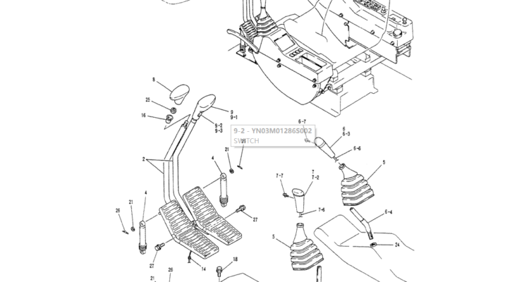 01-022(01) CONTROLS, OPERATOR-Kobelco SK200-3 SK200LC-5 SK200 Excavator Parts Number Electronic Catalog EPC Manuals
