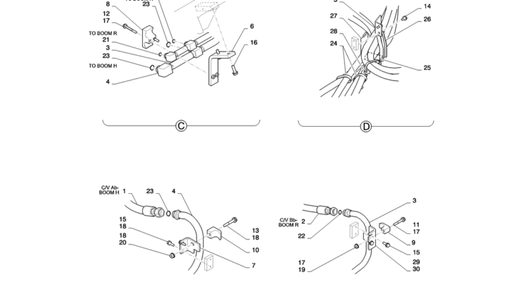 01-022(02)HYD LINES, UPPER (NIBBLER & BREAKER)-SK235SR-2 SK235SRLC-2 SK235SR Kobelco Excavator Parts Number Electronic Catalog EPC Manuals