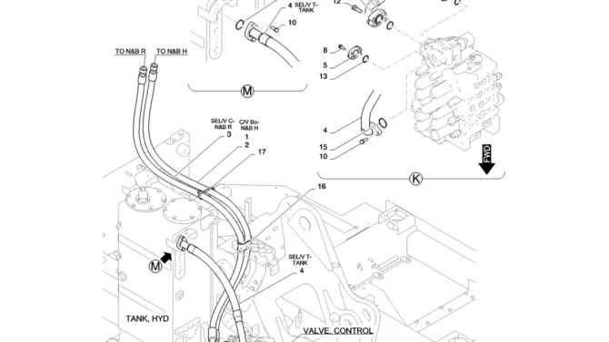 01-022(06)HYD LINES, UPPER (NIBBLER & BREAKER)-SK235SR-2 SK235SRLC-2 SK235SR Kobelco Excavator Parts Number Electronic Catalog EPC Manuals