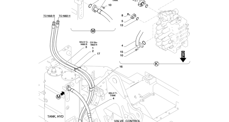 01-022(06)HYD LINES, UPPER (NIBBLER & BREAKER)-SK235SR-2 SK235SRLC-2 SK235SR Kobelco Excavator Parts Number Electronic Catalog EPC Manuals