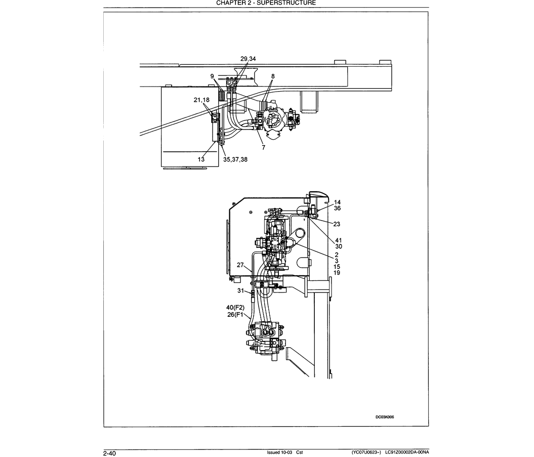 01-024 UPPER HYDRAULIC LINES (SUCTION, DELIVERY  [PUMP-TO-HYDRAULIC VALVE])-SK330LC-6E SK330-6E SK350LC-6E Kobelco Excavator Parts Number Electronic Catalog EPC Manuals