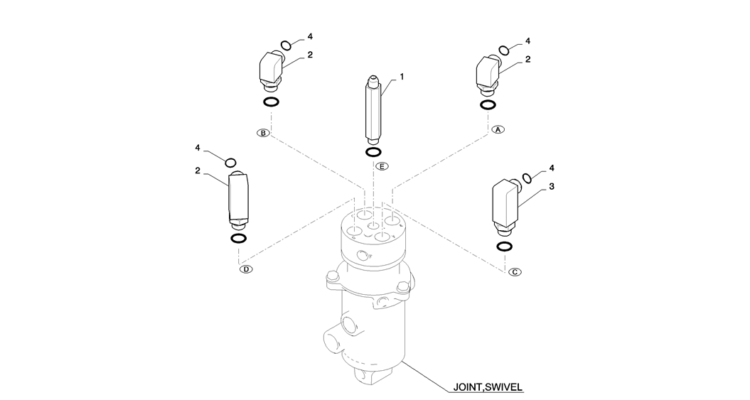 01-024(00)HYD LINES, SWIVEL-SK235SR-2 SK235SRLC-2 SK235SR Kobelco Excavator Parts Number Electronic Catalog EPC Manuals